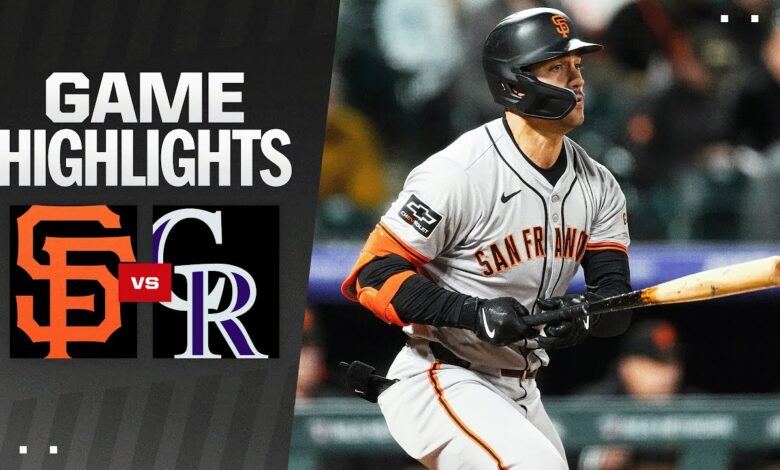 San Francisco Giants vs Colorado Rockies Match Player Stats