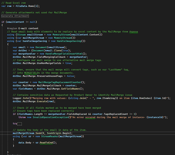 How to Troubleshoot Aspose.Words Word Merge Ignoring Fields